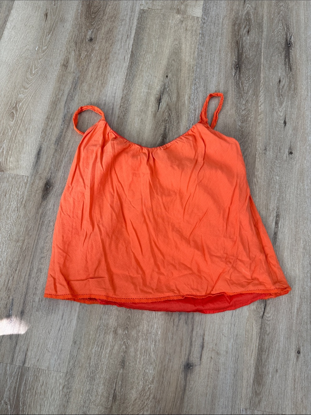 Trina Turk Bright Orange crochet-Strap Camisole